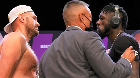 Tyson Fury And Deontay Wilder In Tense Face Off Fury Predicts I