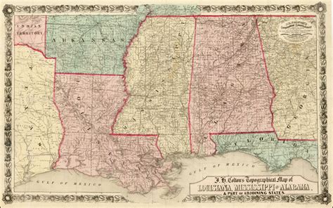 Map Of Louisiana Mississippi And Alabama