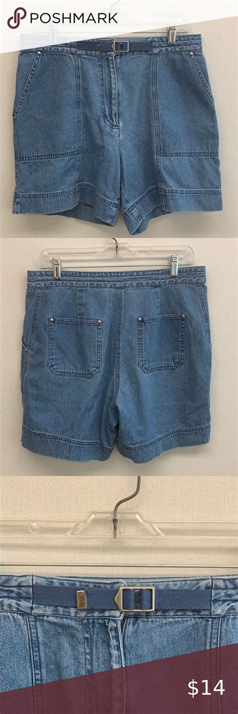 Basic Editions Denim Shorts Sz 12 Jeans For Short Women Distressed