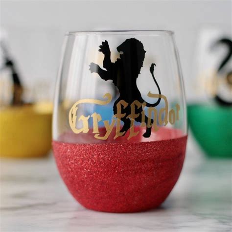 Harry Potter Glitter Stemless Wine Glasses Wine Ts Glitter Wine Glasses Wine Glass Art