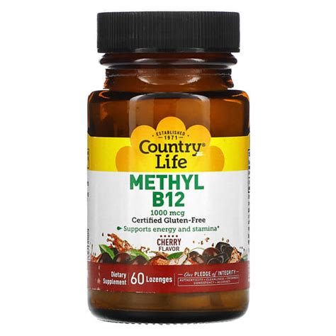 Country Life Methyl B12 Cherry 1000 Mcg 60 Lozenges