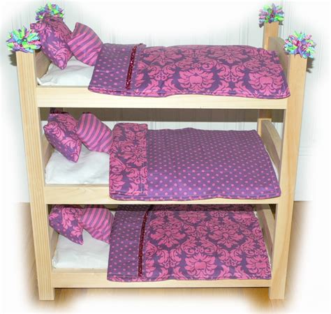 Triple Doll Bunk Bed Purple Icious American Made By Girldollbeds