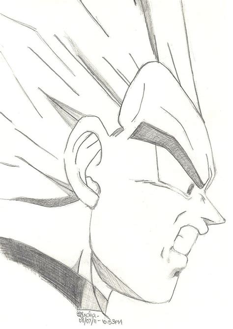 Through dragon ball z, dragon ball gt and most recently dragon ball super, the saiyans who remain alive have displayed an enormous number of these transformations. Dragon Ball Z - Vegeta Sketch | Goku a lapiz, Dibujos ...