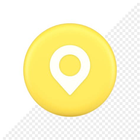 Botón De Servicio De Ubicación De Pin De Mapa Gps Puntero De Distancia