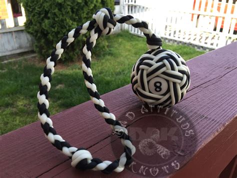 Nam of this knot came from. Latest project, 8ball lanyard, 550 paracord | Monkey fist, Paracord, Paracord knots