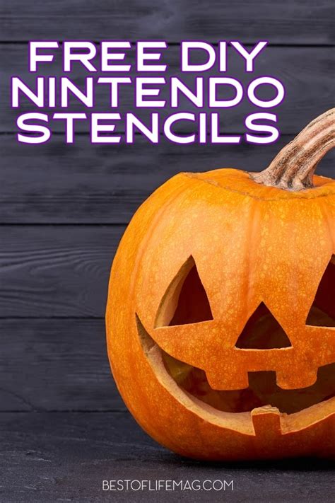 Free Diy Pumpkin Stencils From Nintendo Best Of Life Magazine