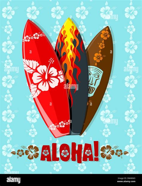 Vector Illustration Of Modern Surf Boards Stock Vector Image And Art Alamy