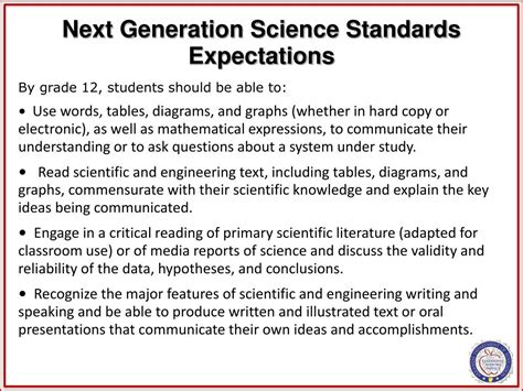 Ppt Common Core State Standards And Next Generation Science Standards