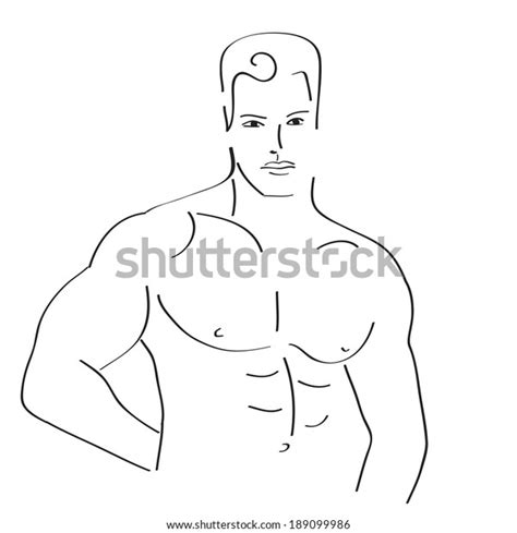 Sexy Man Sketch Vector Illustration Stock Vector Royalty Free