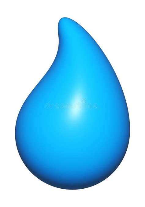 Water Drop 3d Aqua Droplet Water 3d For Emoji Icon Stock Illustration