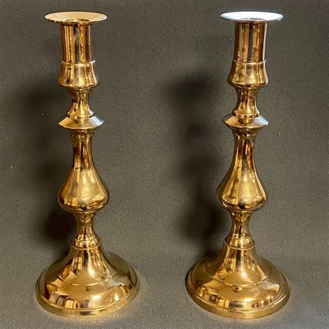 20th Century Pair Of Brass Candlesticks Ts For Every Occasion