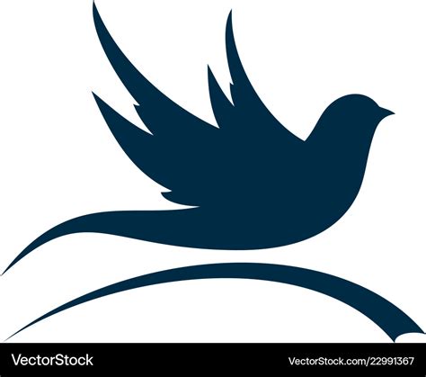 Logo Flying Bird Royalty Free Vector Image Vectorstock