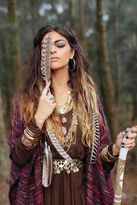 Gypsy Style Modern Hippie Layered Necklaces And Boho Chic Outfit For