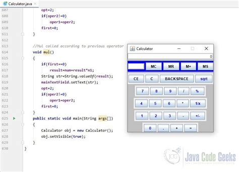 Java Calculator Code Basic Calculator Program Using Java