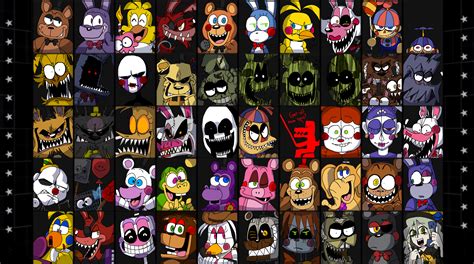 I Redrew The Ultimate Custom Night Roster Rfivenightsatfreddys