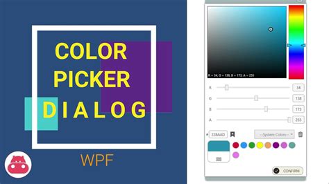 Colorpicker Dialog Wpf Youtube