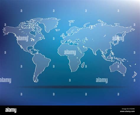 Blue World Map Vector Illustration Stock Vector Image And Art Alamy