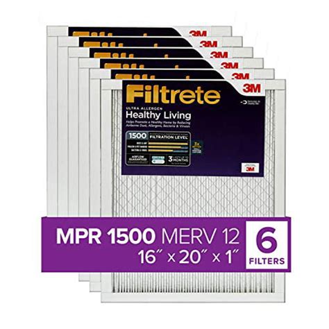 Filtrete 16x20x1 Ac Furnace Air Filter Mpr 1500 Healthy Living Ultra