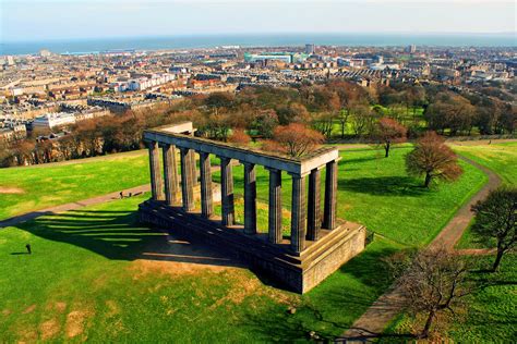 When james vi became james i of england and ireland, he replaced the unicorn on the left of the shield with the national animal of england, the lion, to show that the countries were indeed united. MD Photos: The National Monument of Scotland