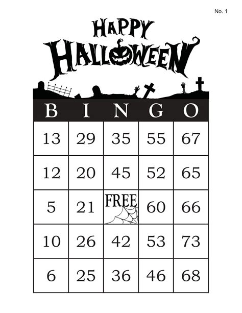 Matchless Halloween Bingo Black And White Fish Bowl Template Printable
