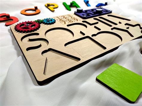 Personalized Name Puzzle With Pegs Busy Puzzle Wooden Toys Etsy