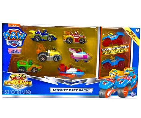 Buy Paw Patrol Mighty Pups Super Paws True Metal Cars Set Of 8 Figures