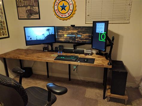 New Desk Battlestation Battlestations Simple Computer Desk