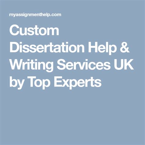 Provides Custom Dissertation Writing Services In