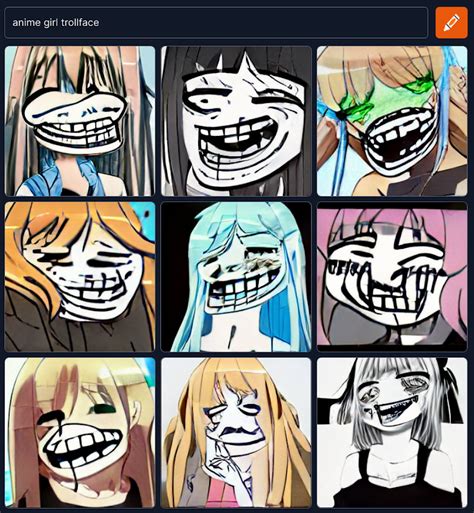 If Trollface Were An Anime Girl Rweirddalle
