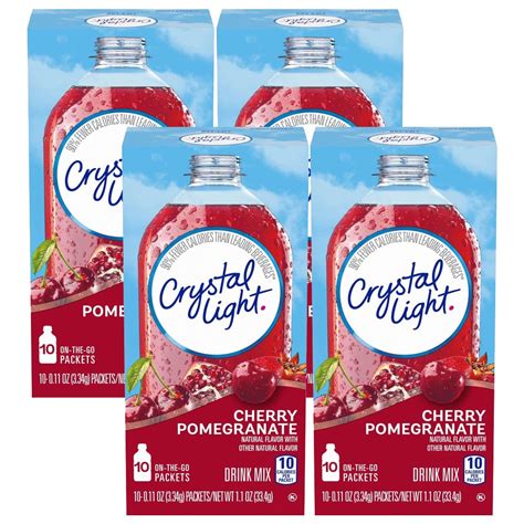 Crystal Light Sugar Free Cherry Pomegranate Powdered Drink Mix 10 Ct