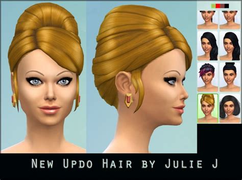 Mod The Sims Higher Updo Hairstyle By Julie J Sims 4 Hairs