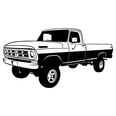 1972 Ford F100 Pickup Truck Clipart Vector Clip Art Graphics Dxf Svg Eps Ai Png Ebay