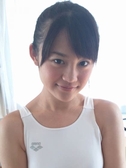 Maki Fukumi Japanese Cute Idol Sexy White Swimsuit Part The Hot