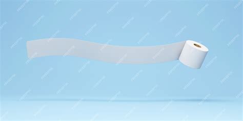 Premium Photo Unrolled Roll Of Toilet Paper On Blue Studio Background