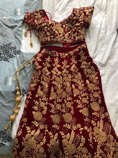 Maroon Indian Bridal Lengha Loved Lehenga