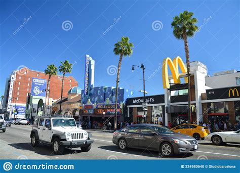 Hollywood Boulevard Street View In Los Angeles California Hollywood