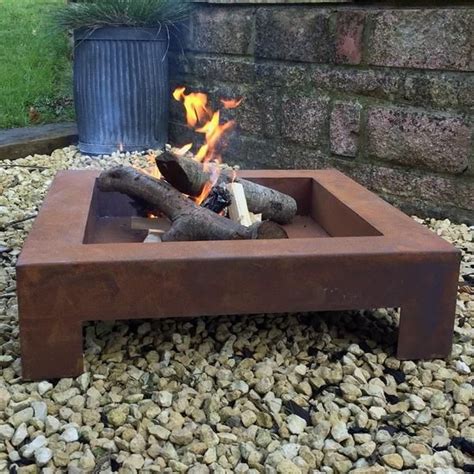 Check spelling or type a new query. Square Rustic Rusty Fire Pit Brazier - The Farthing (With ...