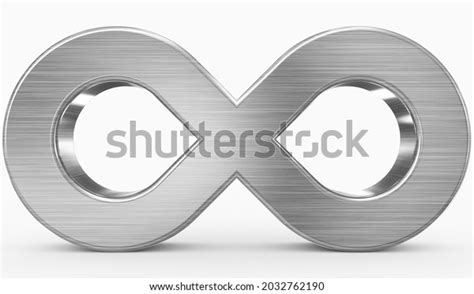 Infinity Symbol 3d Brushed Metal Isolated Stock Illustration 2032762190