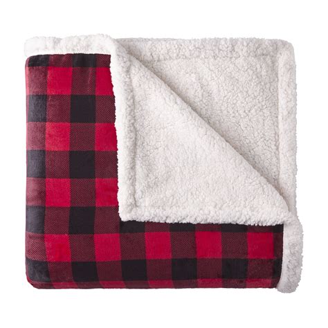 Better Homes And Gardens Fullqueen Sherpa Blanket Buffalo Plaid