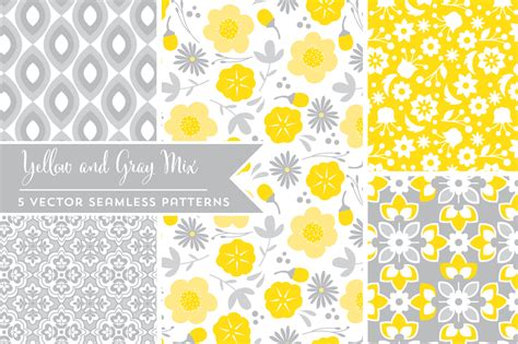 Vector Yellow And Gray Patterns ~ Patterns On Creative Market