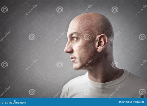 Bald Man Profile Stock Image Image Of Caucasian White 38109851