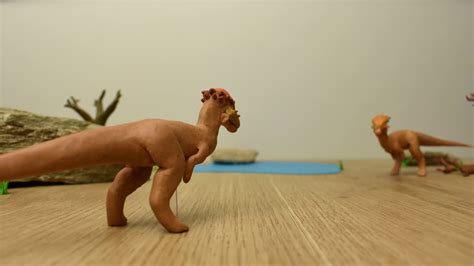 Pachycephalosaurus Headbutt Contest Clay Dinosaur Fight Youtube