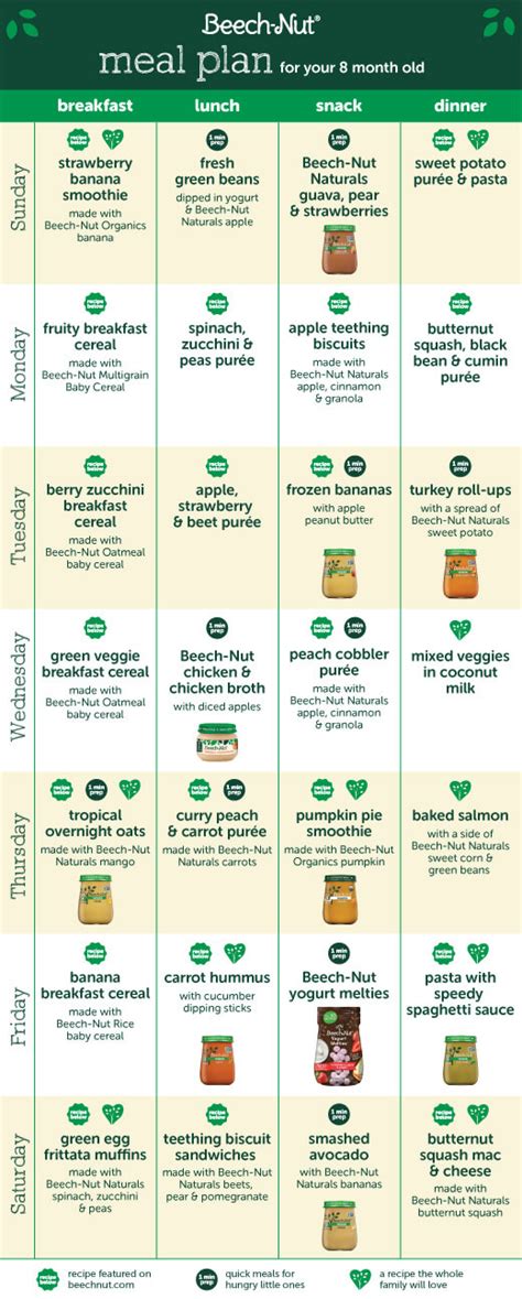 Baby Food Meal Plan for Your 8 Month Old   Adding Texture  
