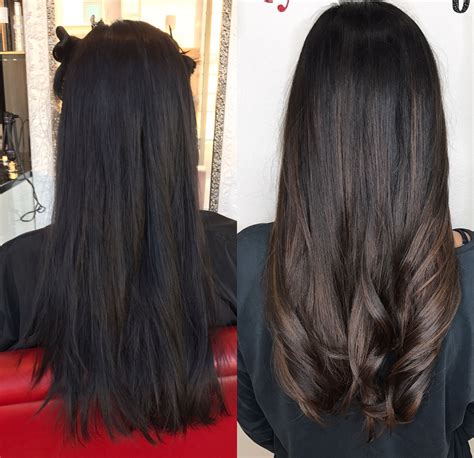 I love how this looks. Sun kissed balayage on dark hair | Dark brown hair ...