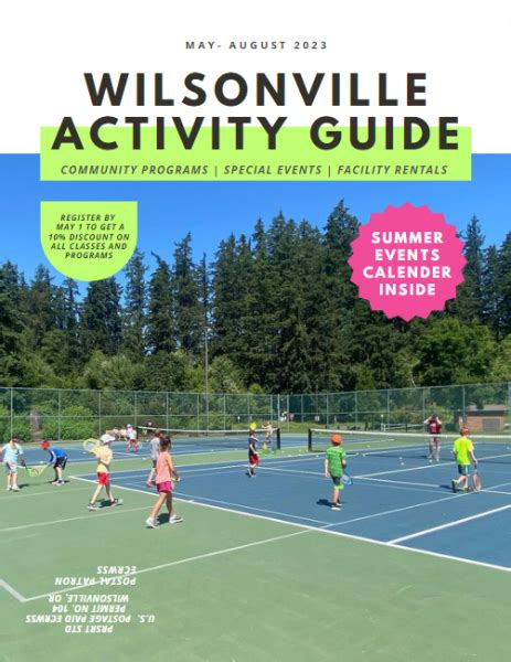 Wilsonville Activity Guide City Of Wilsonville Oregon