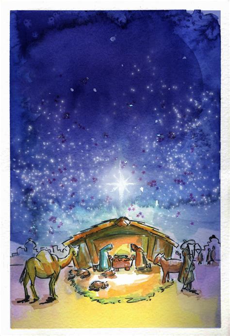 Nativity Scene Watercolor Background By Jwebsterart On Deviantart