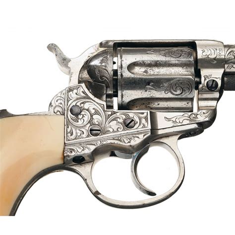 New York Engraved Colt Model 1877 Lightning Ejectorless Etched Panel Da