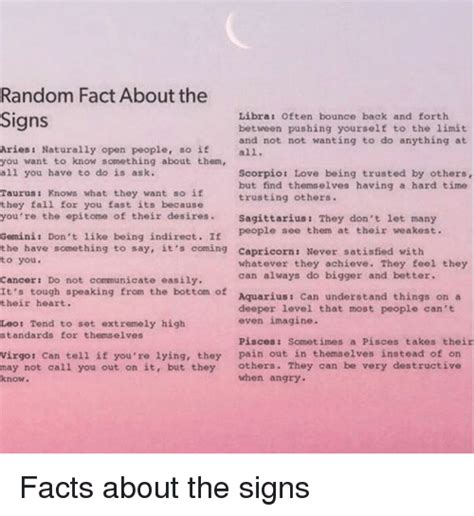 Random Fact About The Libra Often Bounce Back And Forth Signs Between