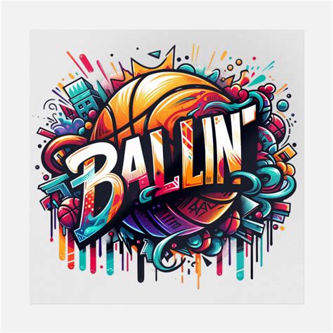 Ballin Graffiti Basketball Ready To Press Dtf Transfers
