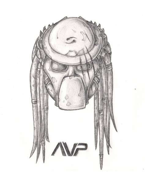 Predator drawing mortal kombat mortal kombat armageddon. Predator Mask Drawing at PaintingValley.com | Explore ...